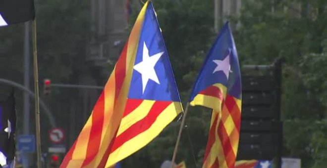 La división entre ERC y Junts marca la manifestación de la Diada en Barcelona