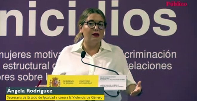 Ángela Rodríguez, secretaria de Estado para la Igualdad: "El 100% de los agresores eran conocidos de las víctimas"