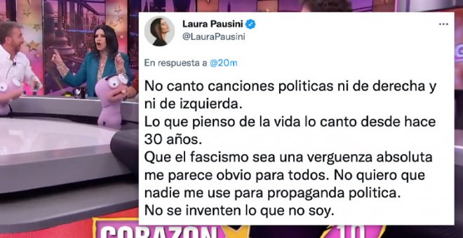 Laura Pausini responde a la polémica por negarse a cantar el 'Bella Ciao' y se vuelve a liar en Twitter