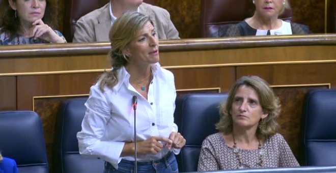 Yolanda Díaz a Vox: "Su inquina contra la reforma laboral es porque va contra su programa oculto contra los trabajadores"