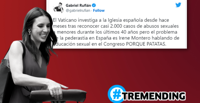 La extrema derecha se lanza a atacar a Irene Montero con un bulo sobre la pederastia y Rufián recuerda los abusos de la "Iglesia española"
