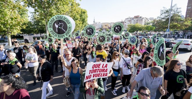 Pacma congrega a 2.000 personas en Madrid por la abolición de la tauromaquia
