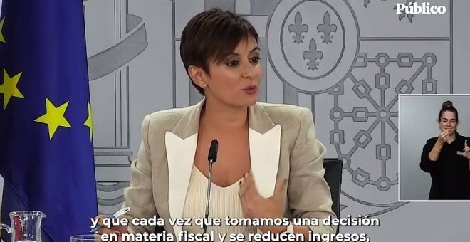 Isabel Rodríguez: "El Gobierno no quiere recortar derechos y prestaciones a las personas que más lo necesitan"