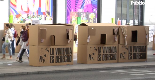 "La vivienda es un derecho": decenas de personas se concentran en Madrid para pedir al Gobierno que desbloquee la ley