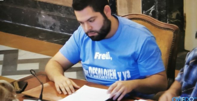 Esta es la camiseta de Rubén Rosón que no ha gustado nada en el PP