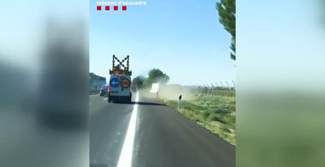 Temeridad del conductor de una furgoneta drogado en Lleida