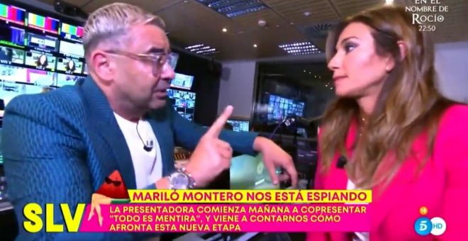 Jorge Javier Vázquez frena el intento de Mariló Montero de colar el bulo de los fondos europeos: "Eso es pescado congelado"