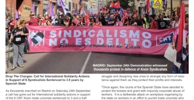El anarcosindicalismo internacional llama a realizar acciones en solidaridad con los sindicalistas de La Suiza