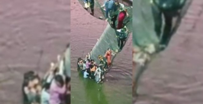 La India continúa el rescate tras el colapso de un puente con más de 60 muertos