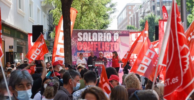 CCOO y UGT convocan una manifestación este jueves para exigir a los empresarios que suban los salarios