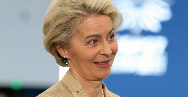 Interrumpen a Von der Leyen: "La sangre de niños palestinos está en tus manos"