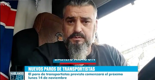 El camionero Basilio Aragón explica muy claro en TVE el paro del transporte: "Hay que hablar de las cosas con propiedad"