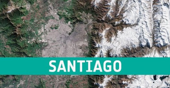 Santiago de Chile, visto desde el espacio