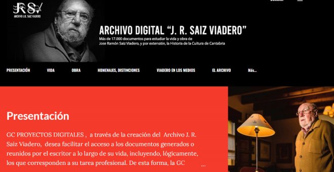 Abre al público la página web del Archivo J. R. Saiz Viadero, con contenidos digitales del Patrimonio Documental de Cantabria