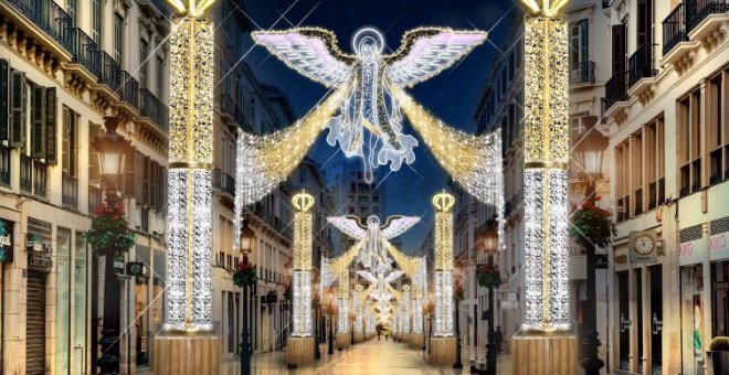 "Los Simpson ya predijeron la iluminación navideña de Málaga": cachondeo en Twitter con esta (inquietante) decoración de Navidad