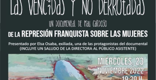 'Las Vencidas y no Derrotadas' de Mau Cardoso se presenta el miércoles en la Casa de Cultura de Laredo