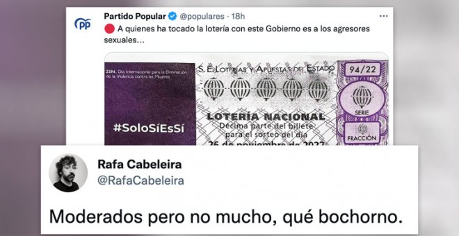 La perversa campaña del PP ironizando sobre la ley de 'solo sí es sí' que enciende las redes: "¿Es esta la moderación de Feijóo?"