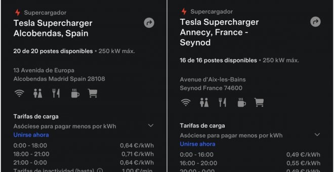 Tesla baja el precio de la recarga rápida en su red de Supercargadores en Europa