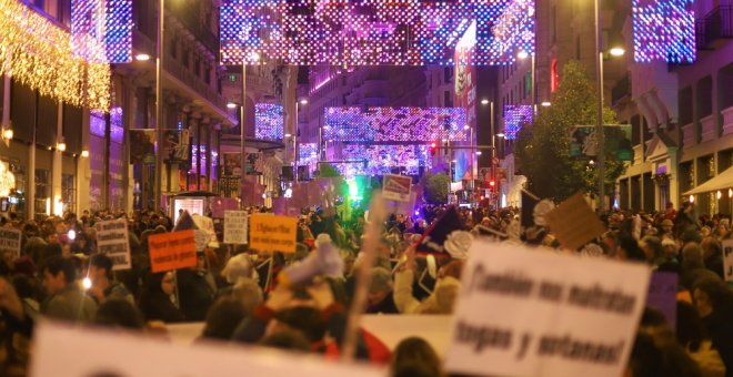 El feminismo vuelve a salir dividido por el 25N en las manifestaciones de Madrid