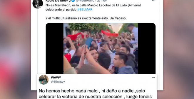 La respuesta viral de un joven a una diputada de Vox por su tuit sobre la celebración de una victoria de Marruecos en el Mundial