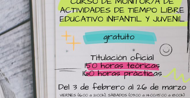 El Ayuntamiento organiza un nuevo Curso de Monitor de Actividades de Tiempo Libre