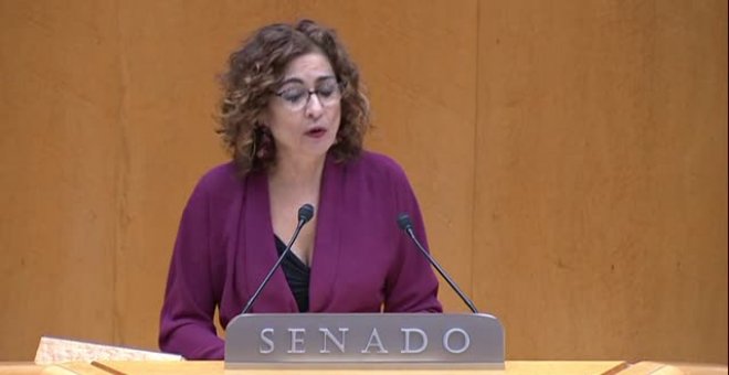 Montero defiende en el Senado unos Presupuestos "realistas" que "alejan a España de la posibilidad de recesión"