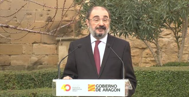 Lambán: "Todos los demócratas nos debemos tomar como una prioridad absoluta el rearme del Estado frente al independentismo"