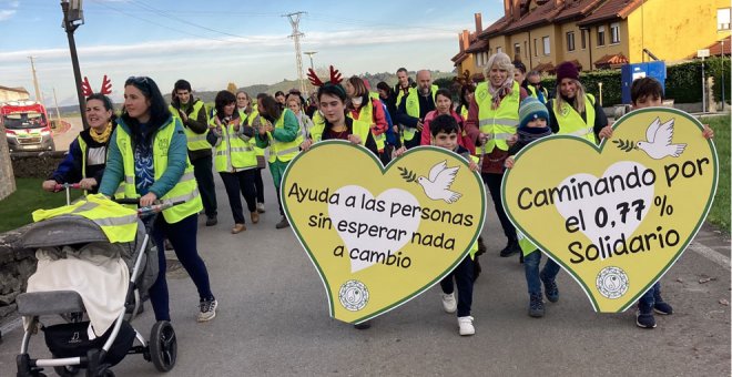 La marcha Cantabria Solidaria por el 0,77% continuará el día 14 por Aguayo, Pesquera, Santiurde y Reinosa