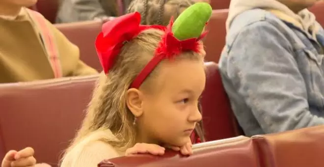 Niños ucranianos refugiados en España reciben también la visita de los Reyes Magos
