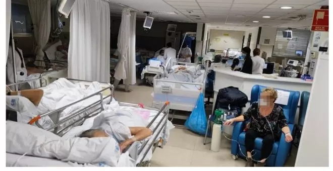 Las imágenes que muestran el colapso de las urgencias del Hospital La Paz