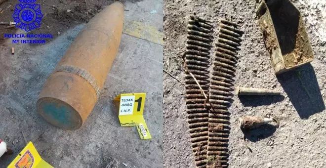 Retirado un artefacto explosivo en Santander y diversa munición en Torrelavega