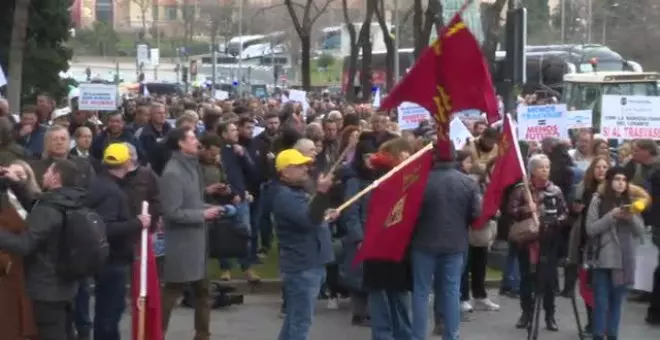 Cientos de regantes se manifiestan en Madrid por el trasvase Tajo-Segura
