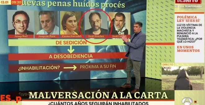 El error de 'Espejo Público' con Jordi Sánchez que ha dejado a cuadros hasta a Rufián: "Mariscos Recio, la independencia al mejor precio"