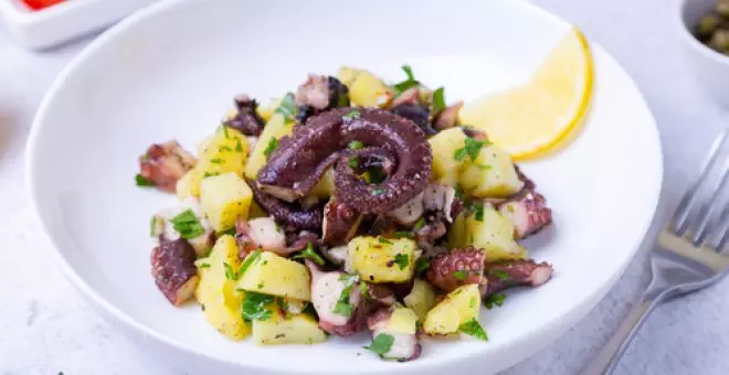 Pato confinado - Receta de ensalada templada de pulpo con patata