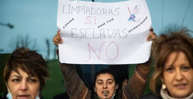 Las limpiadoras del HUCA vuelven a protestar contra la sobrecarga de trabajo