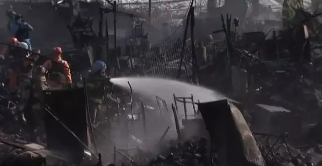Un incendio obliga a evacuar a medio millar de personas en Seúl