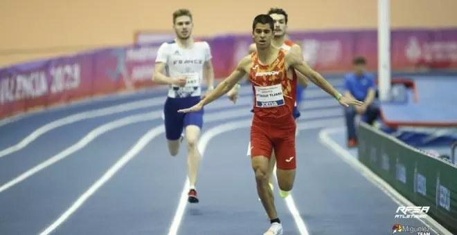 Mohamed Attaoui se cuelga el oro en el Campeonato Sub-23 Mediterranean Athletics en Pista Cubierta