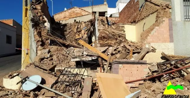 Un hombre fallece en Puertollano al derrumbarse una vivienda y quedar atrapado entre los escombros