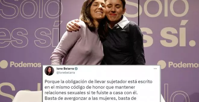 Ione Belarra, ante los arranques de testosterona de la derecha por no usar sujetador: "Basta de avergonzar a las mujeres"