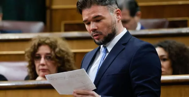 Rufián aconseja a Sánchez que "infiltre a policías en el PP, la Fundación Francisco Franco o Zarzuela"