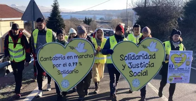 36.000 pasos solidarios unen las Rozas de Valdearroyo, Valdeprado del Río y Valdeolea