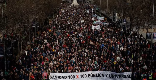 El Ayuntamiento vuelve a desconectar las cámaras de tráfico de Cibeles durante la manifestación por la sanidad pública