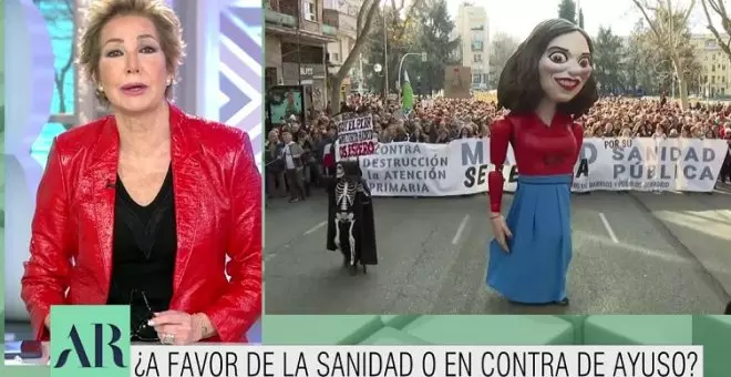 "¿A favor del periodismo o en contra de Ana Rosa?": críticas a la periodista por su rótulo sobre la manifestación en favor de la sanidad pública