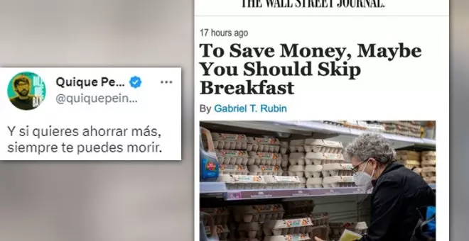 ¿Cómo dejar de ser pobre? No comas: 'The Wall Street Journal' dice que para ahorrar dinero deberías saltarte el desayuno