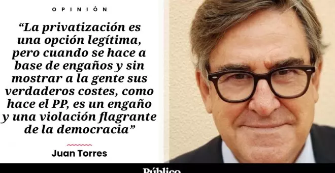 La tramoya - Moreno en traje de faena para privatizar con los mismos engaños que Ayuso