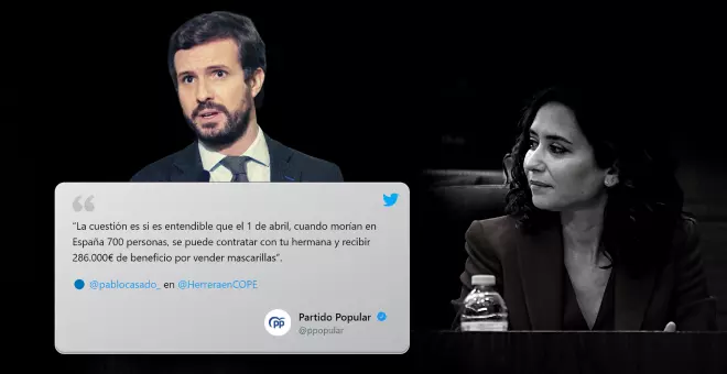 Las redes recuperan la pregunta de Casado sobre Ayuso que el PP sigue sin responder