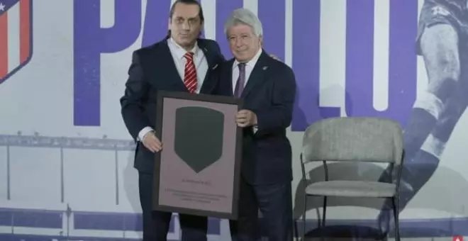 El Atlético homenajea a Paulo Futre