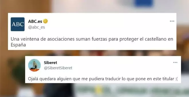 Un artículo de 'ABC' sobre la campaña para "proteger el castellano en España" deja en shock a los tuiteros: "Ojalá alguien me pudiera traducir el titular"