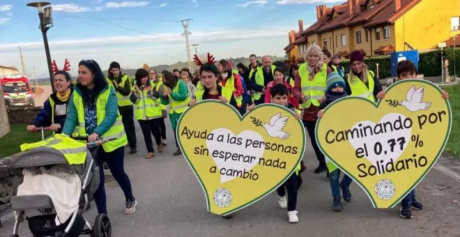 La Marcha por el 0,77% recorrerá el domingo día 12 dos municipios de Cantabria y uno de Euskadi
