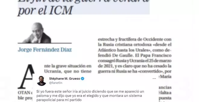 "Una paloma me dijo que yo era el elegido y que montara un sistema parapolicial": los tuiteros reaccionan a la columna de Jorge Fernández Díaz